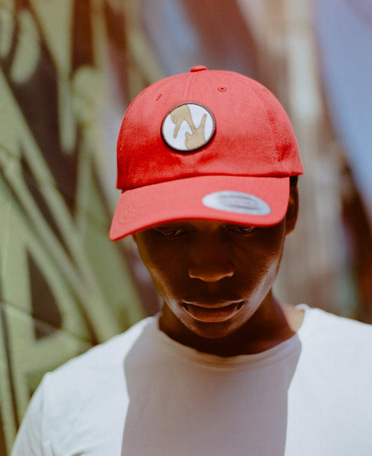Red Dad hat: Nomadic Vibes