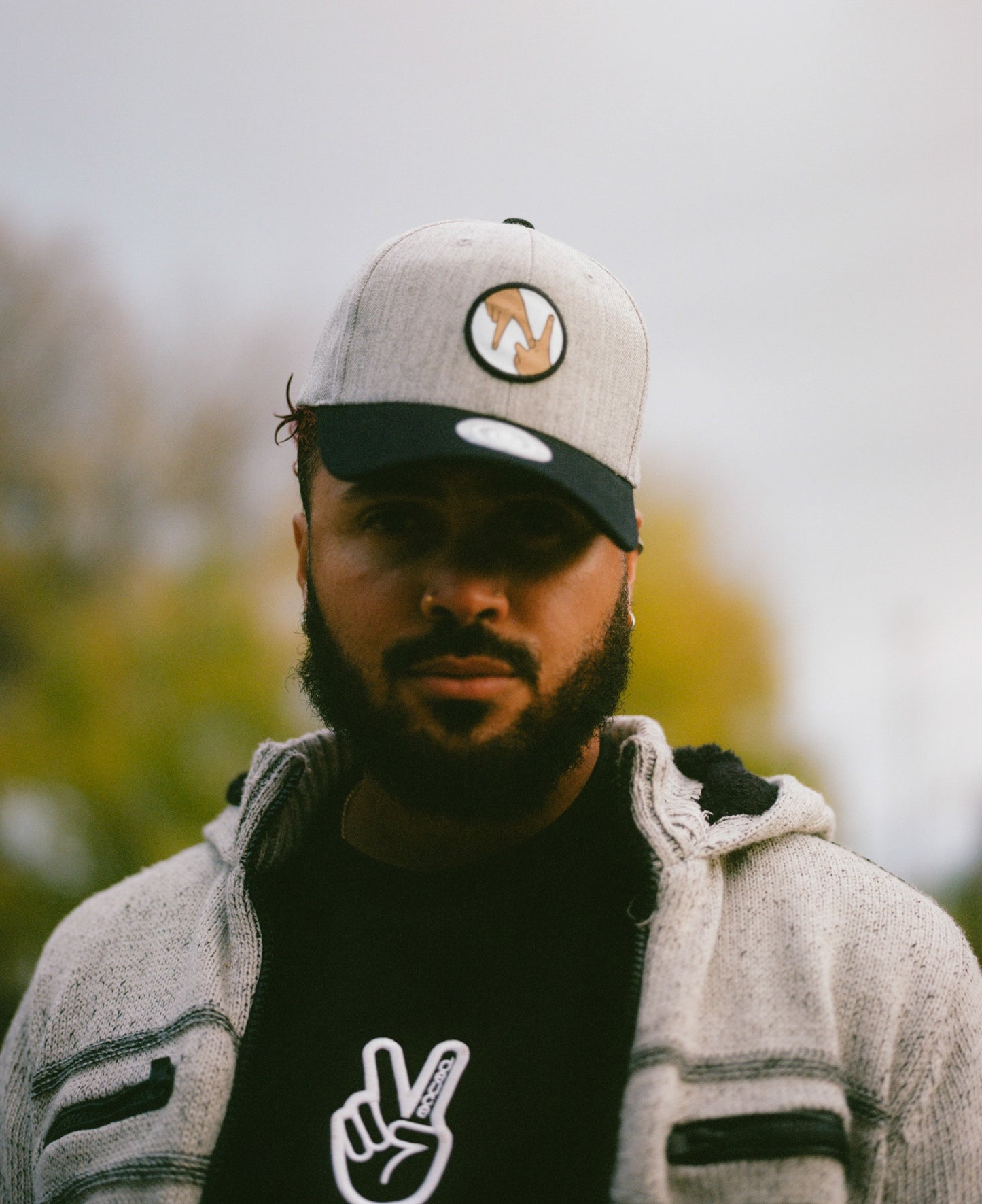 Crown Heather Grey/Black Wool adjustable: Nomadic Vibes