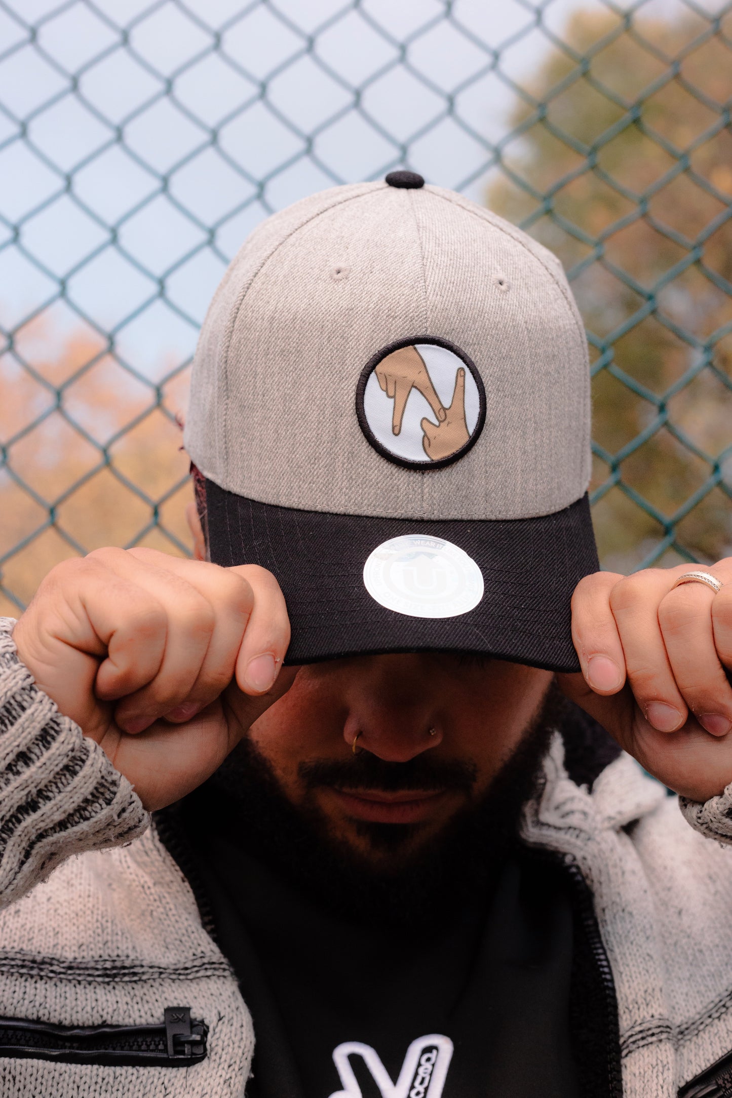 Crown Heather Grey/Black Wool adjustable: Nomadic Vibes